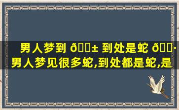 男人梦到 🐱 到处是蛇 🌷 ,男人梦见很多蛇,到处都是蛇,是什么原因